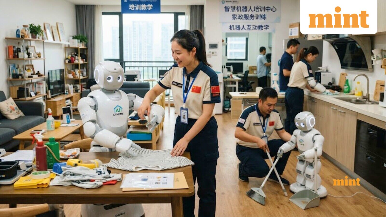 Workers in China are teaching robots everyday chores, earning ₹57,000 monthly by folding clothes, sweeping floors, more — Mint India, Chicago Technology news